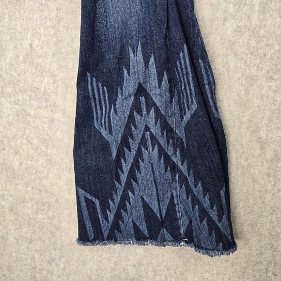 Ariat Womens High Rise Flare Jeans Chimayo Print Dark Wash Denim Size 30S - Picture 3 of 10